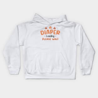 Diaper Loading, Please Wait Light Kids Hoodie